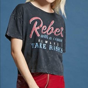 Forever 21 rebel with a cause graphic tee